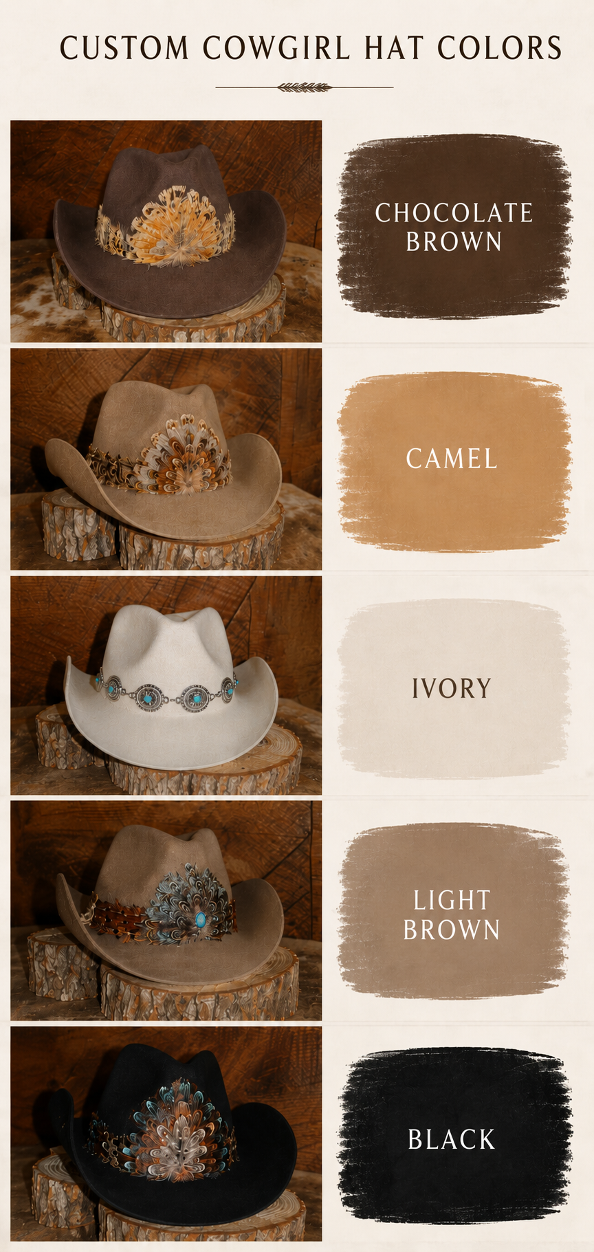 Custom Silver Dove Cowgirl Hat
