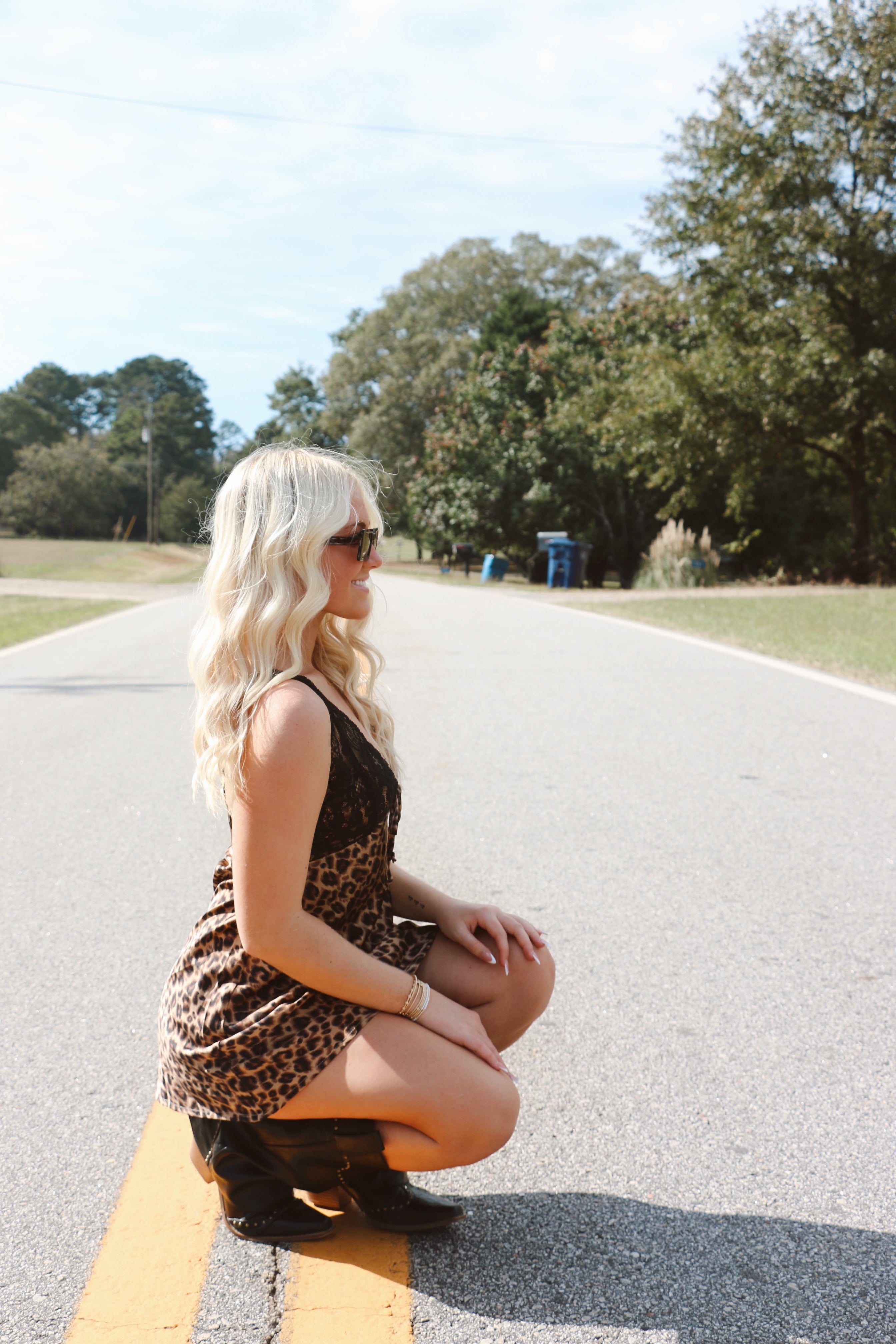 Lace and Leopard Mini Dress