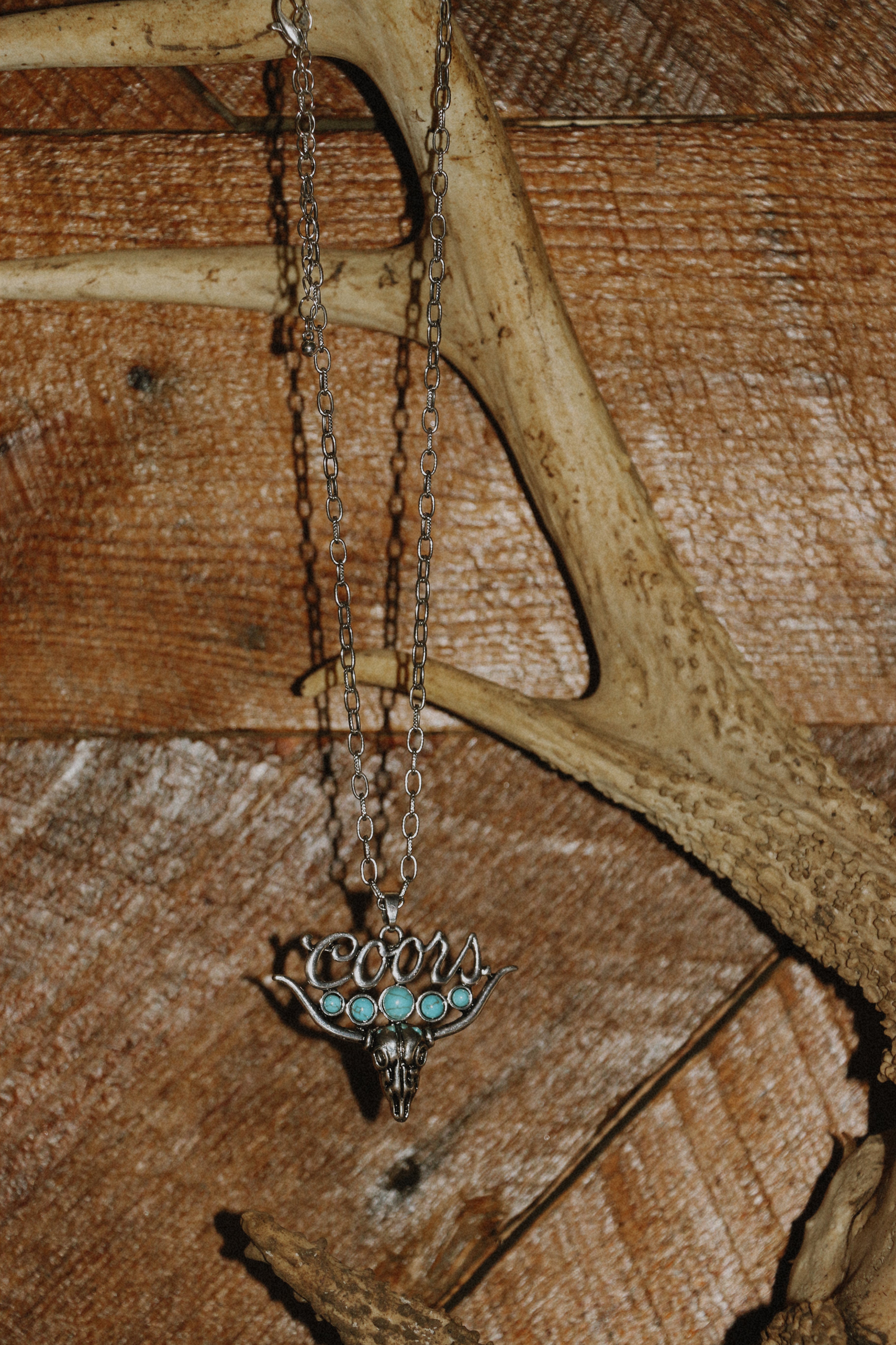 "Coors" Longhorn necklace