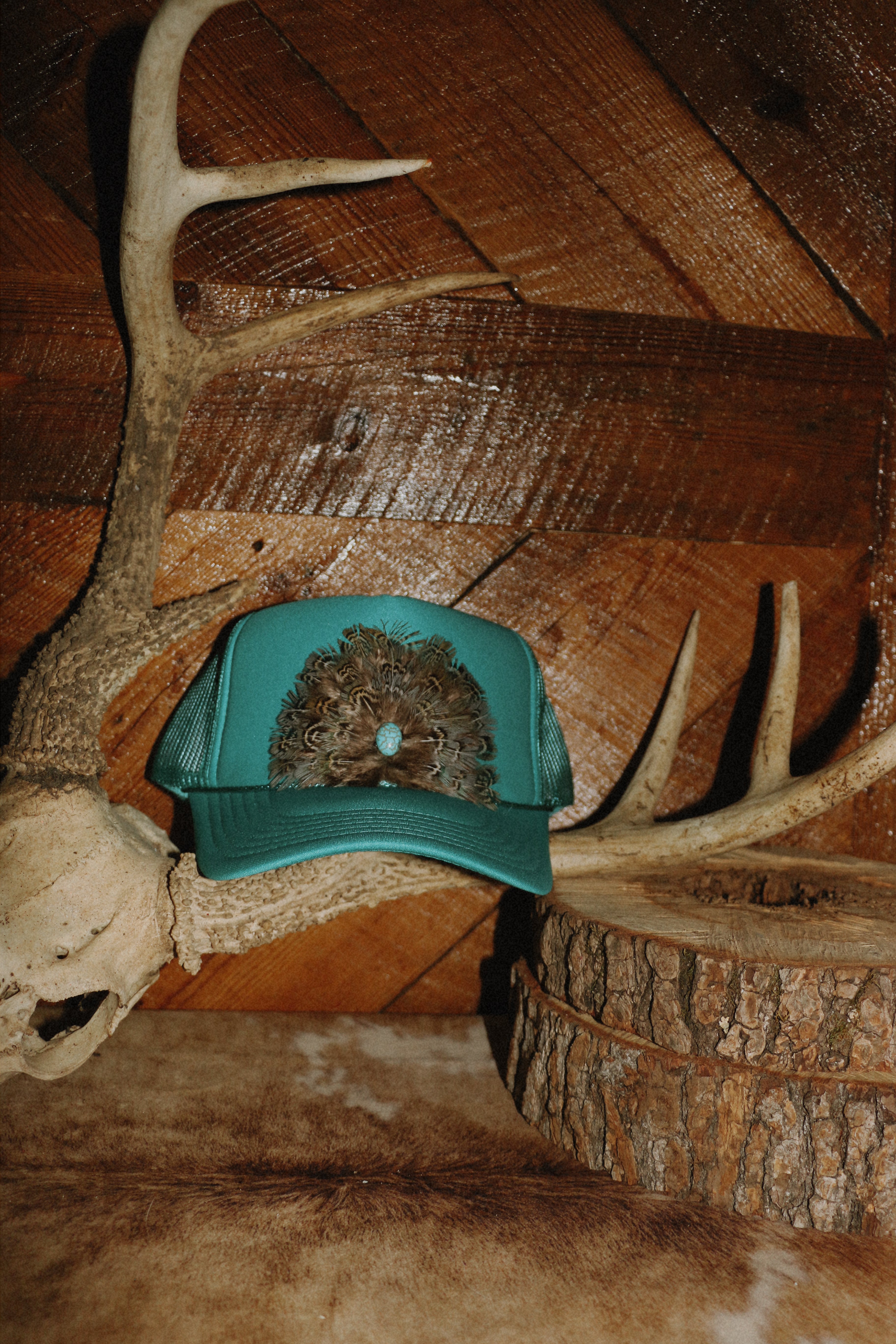 Feathered Soul Trucker (Turquoise)