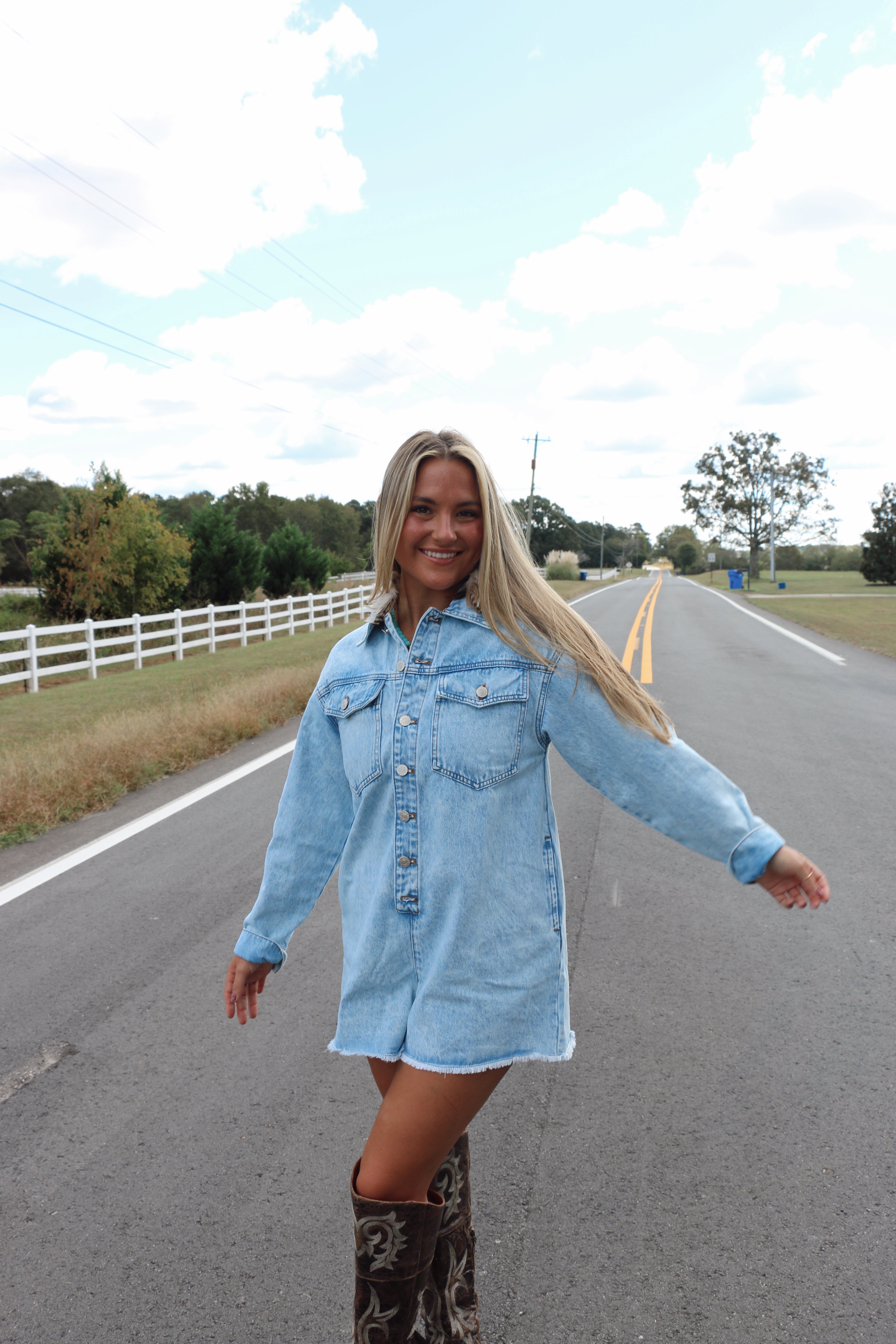 Blue Jean Baby Romper