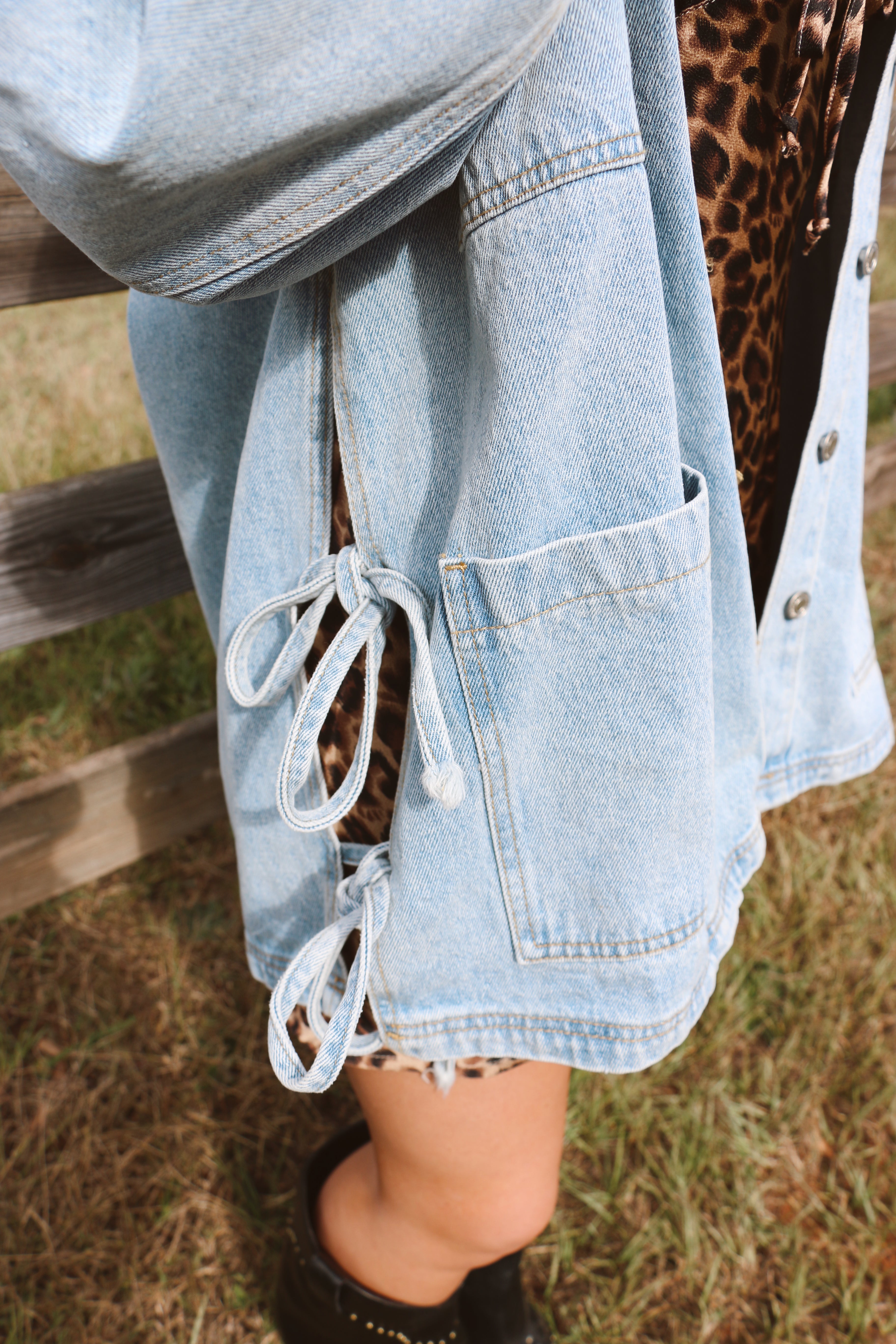 Calloway Denim Side Tie Jacket